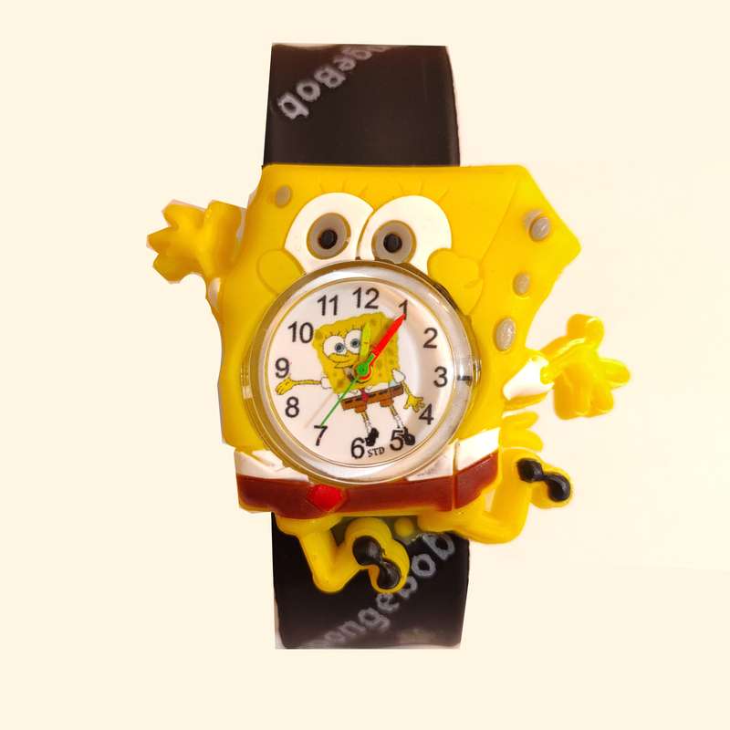 ساعت مچی عقربه ای بچگانه مدل Spongebob