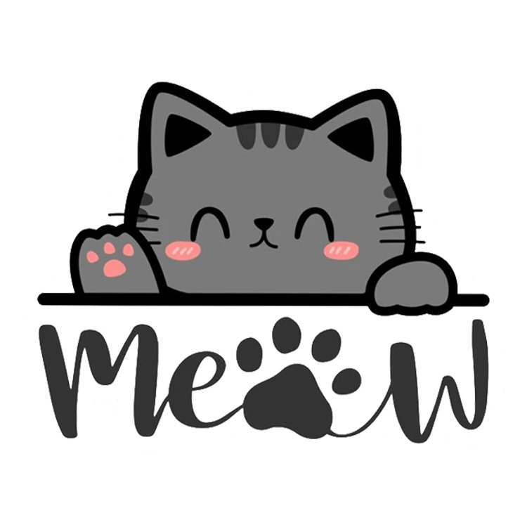 استیکر پارچه و لباس پاد آفرین مدل گربه کد DKST106