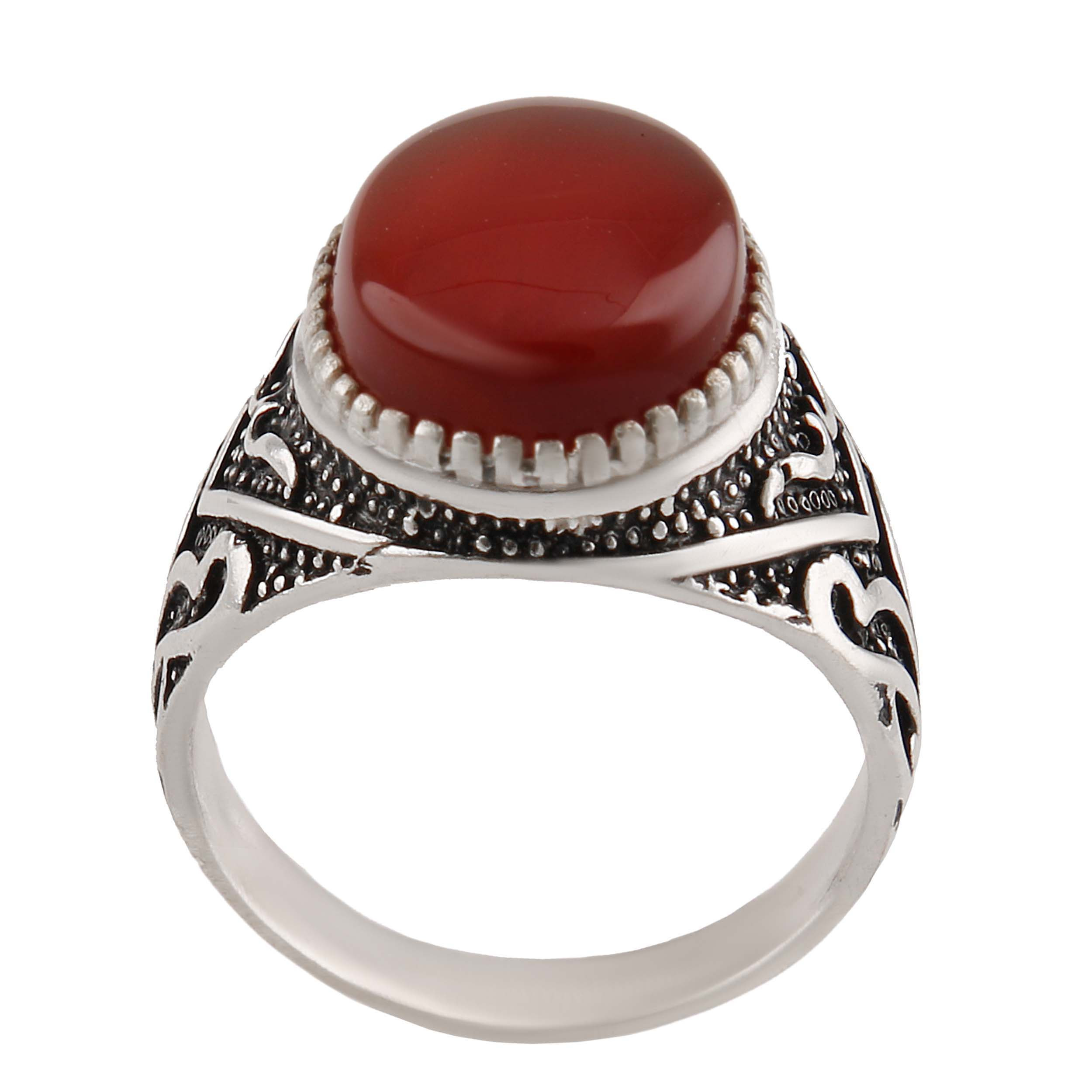 انگشتر نقره مردانه بازرگانی میلادی مدل سنگ عقیق رکاب سیاه قلم سیلندری کد AM_3065 انگشتر نقره مردانه بازرگانی میلادی مدل سنگ عقیق رکاب سیاه قلم سیلندری کد AM_3065