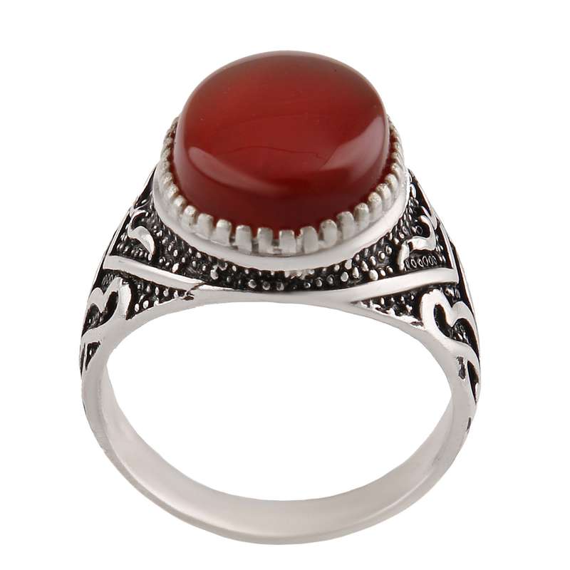 انگشتر نقره مردانه بازرگانی میلادی مدل سنگ عقیق رکاب سیاه قلم سیلندری کد AM_3065 انگشتر نقره مردانه بازرگانی میلادی مدل سنگ عقیق رکاب سیاه قلم سیلندری کد AM_3065