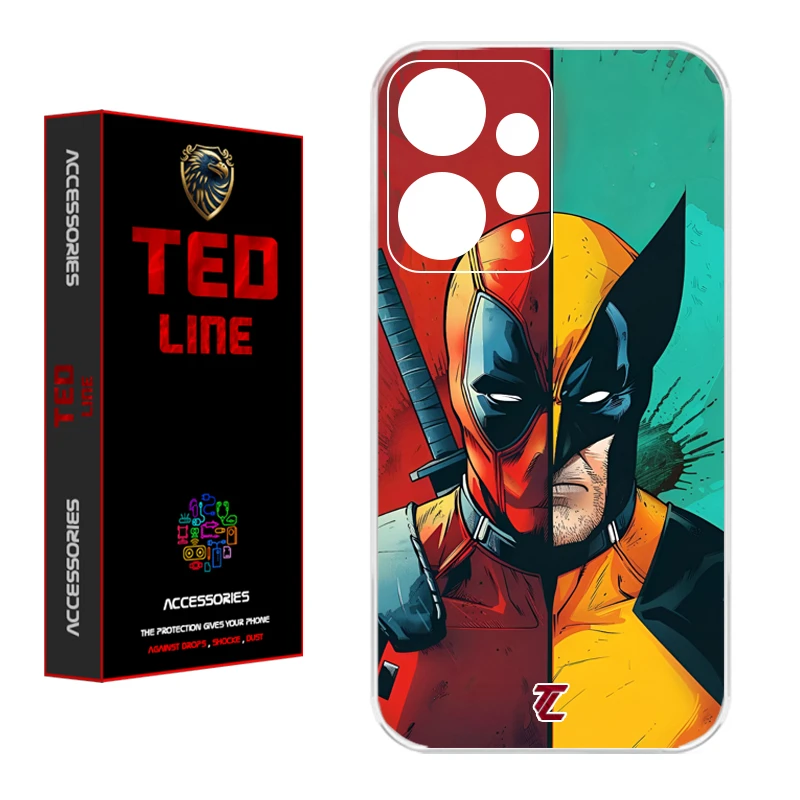 کاور تد لاین طرح ددپول و ولورین کد 1134 مناسب برای گوشی موبایل شیائومی Redmi Note 12 4G