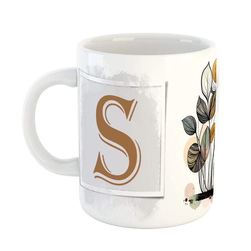 ماگ پاد افرین مدل فانتزی طرح حرف S کد 3