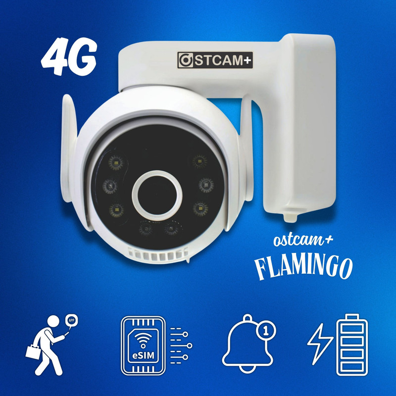 دوربین مداربسته سیمکارتی او اس تی كم پلاس مدل Flamingo