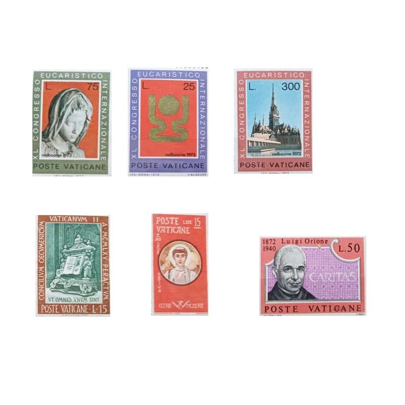تمبر یادگاری مدل پست واتیکان مجموعه 6 عددی