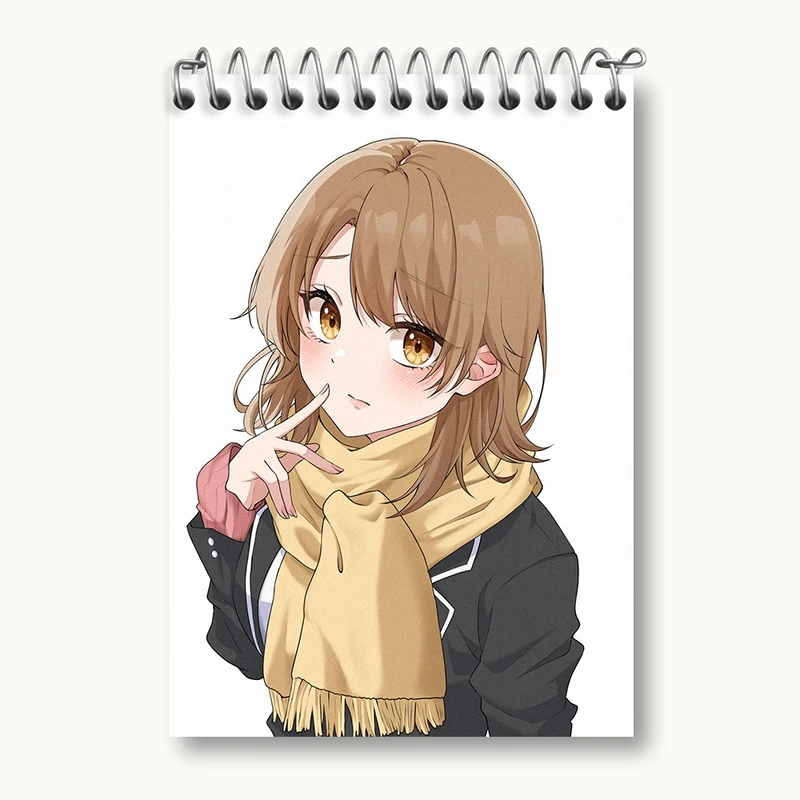 دفتر یادداشت 50 برگ خندالو مدل ایروها انیمه جوانی کمدی رومانتیک من کد 32523