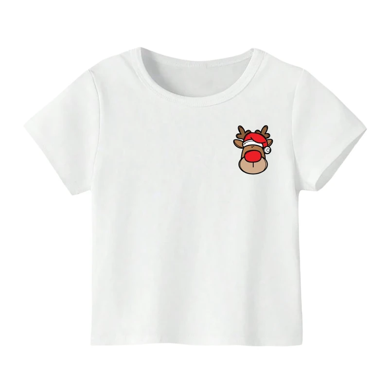 تی شرت آستین کوتاه بچگانه مدل گوزن کریسمس کد 22