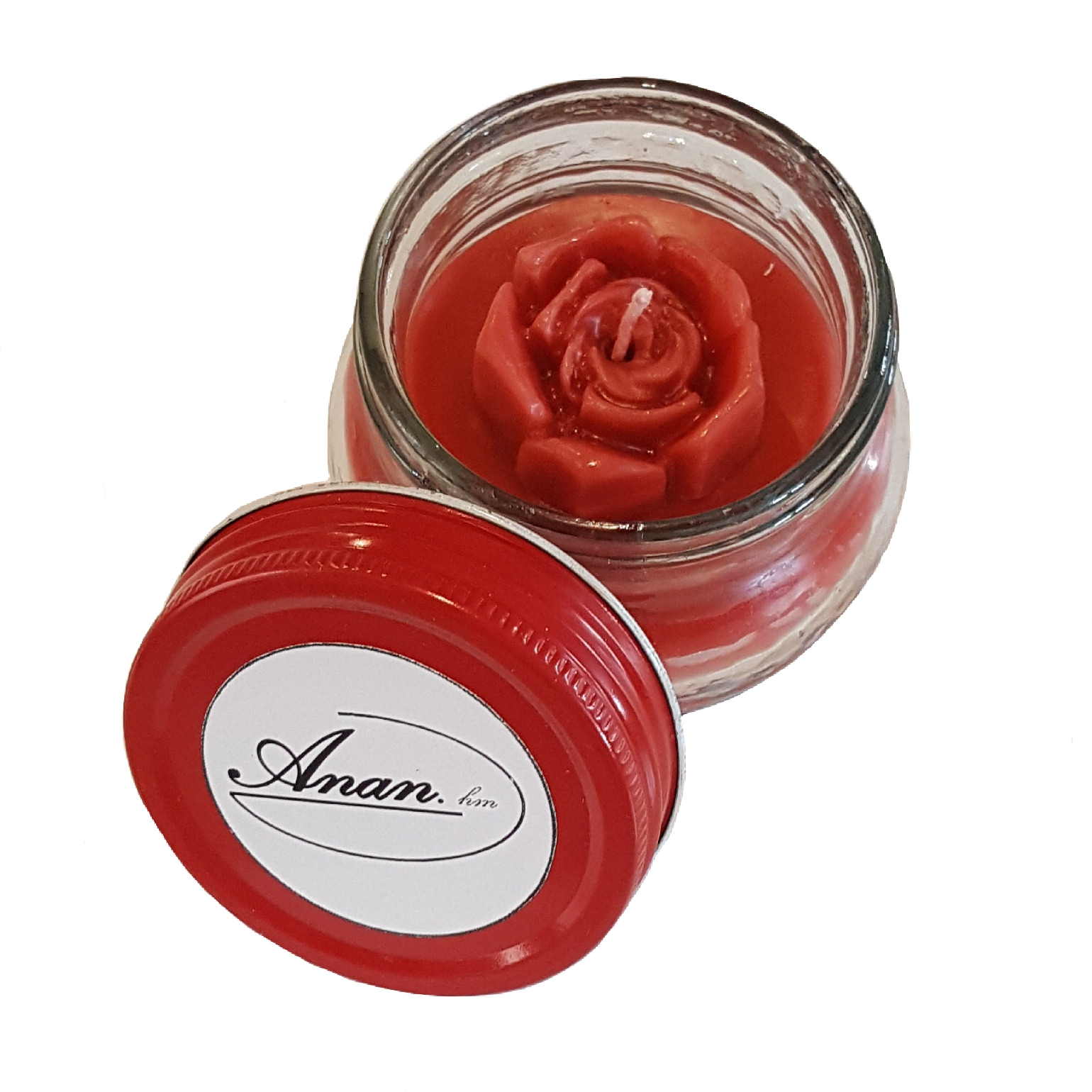 شمع لیوانی مدل Red rose