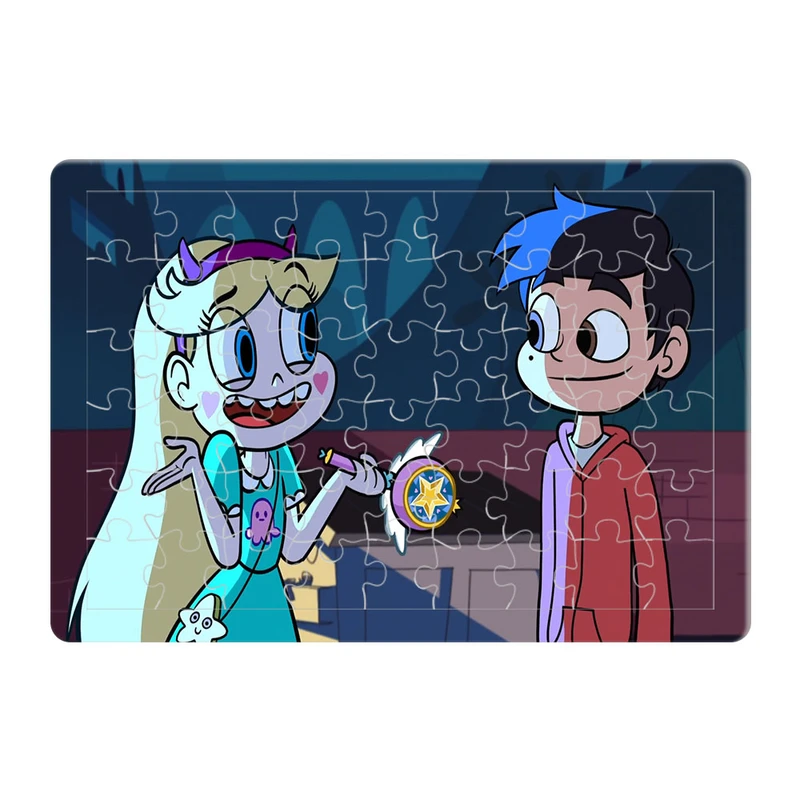 پازل 54 تکه هومرو مدل PL477 طرح انیمیشن استار در مقابل نیروهای شیطانی