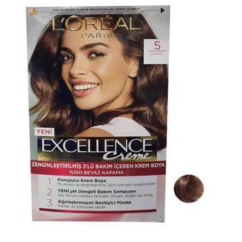 کیت رنگ مو لورال سری enceexcell شماره 5 حجم 48 میلی لیتر رنگ قهوه ای تیره
