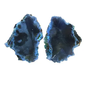 سنگ راف عقیق کبود مدل t1001 مجموعه 2 عددی