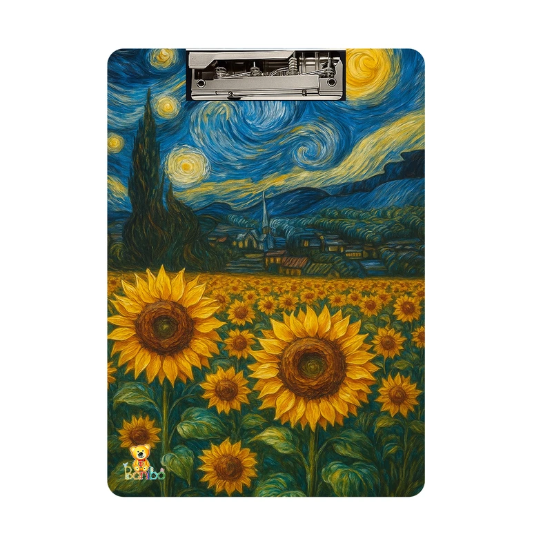 تخته شاسی بانیبو طرح  گلهای افتابگردان کد 2730 سایز a4