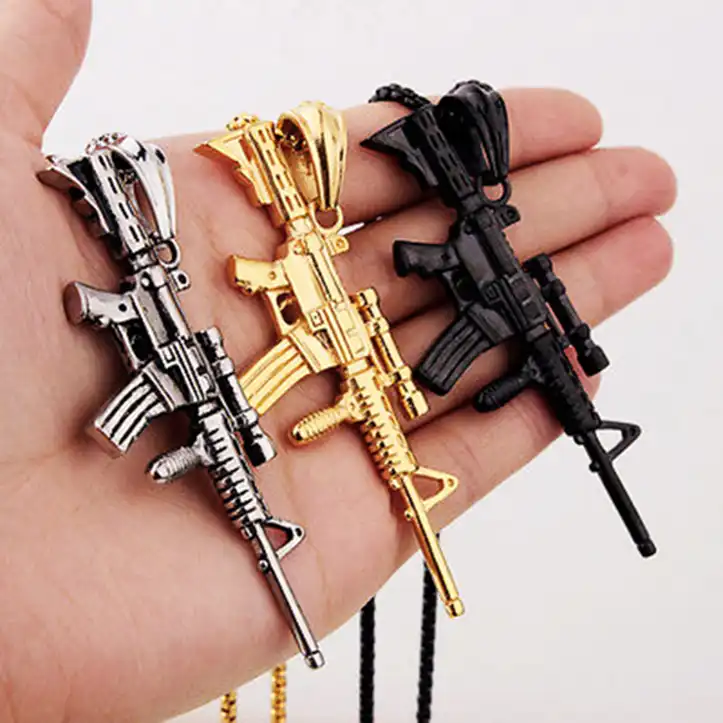 گردنبند طرح تفنگ کد L78009