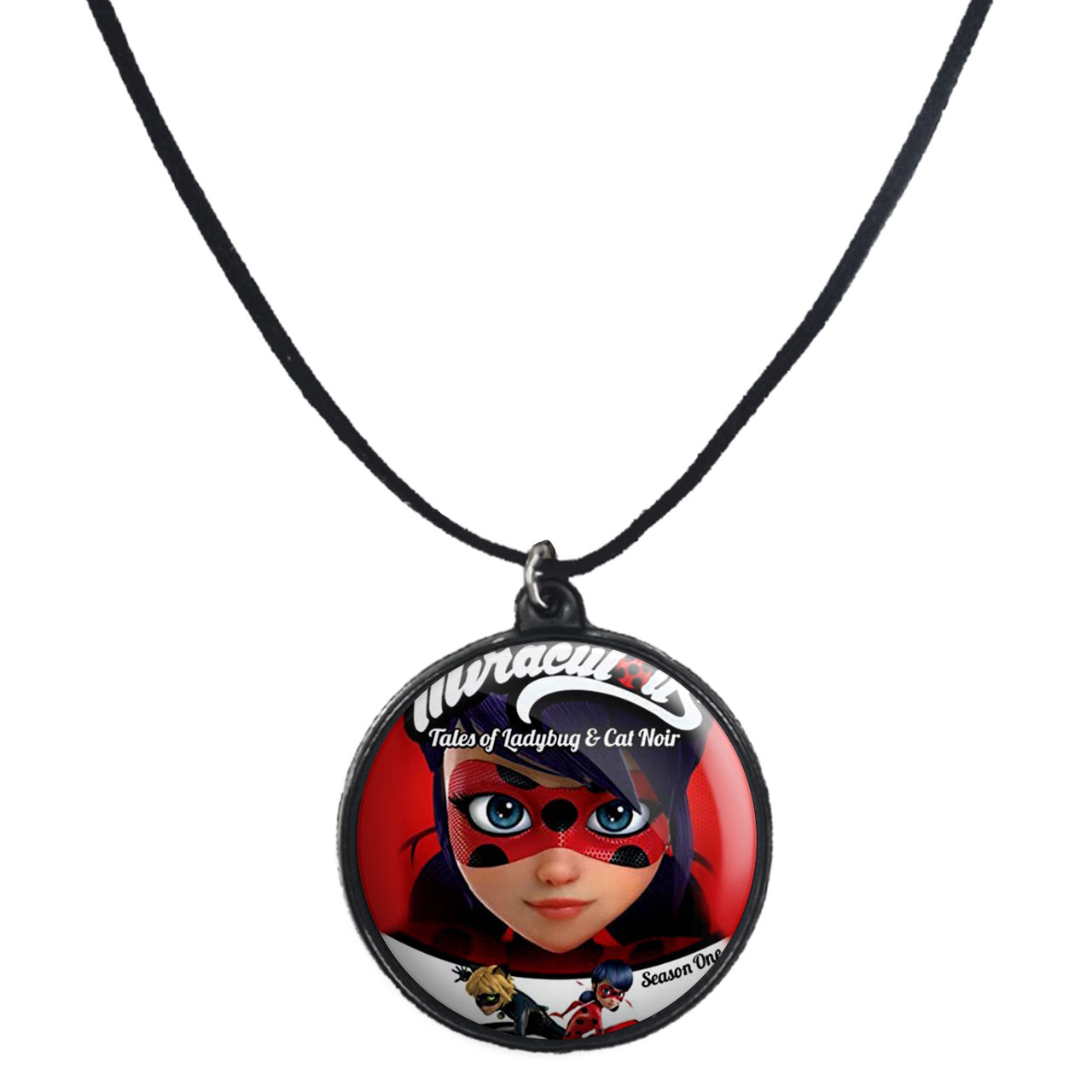 گردنبند پرمانه طرح کفشدوزکی کد pmb.1291مدل دو طرفه