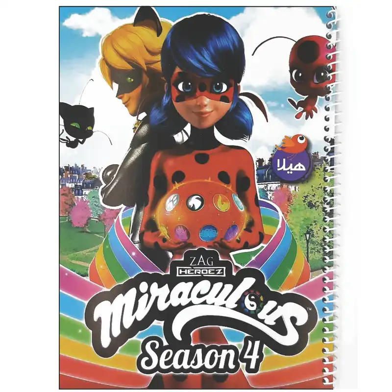 دفتر نقاشی 50 برگ هیلا مدل سیمی طرح دختر کفشدوزکی