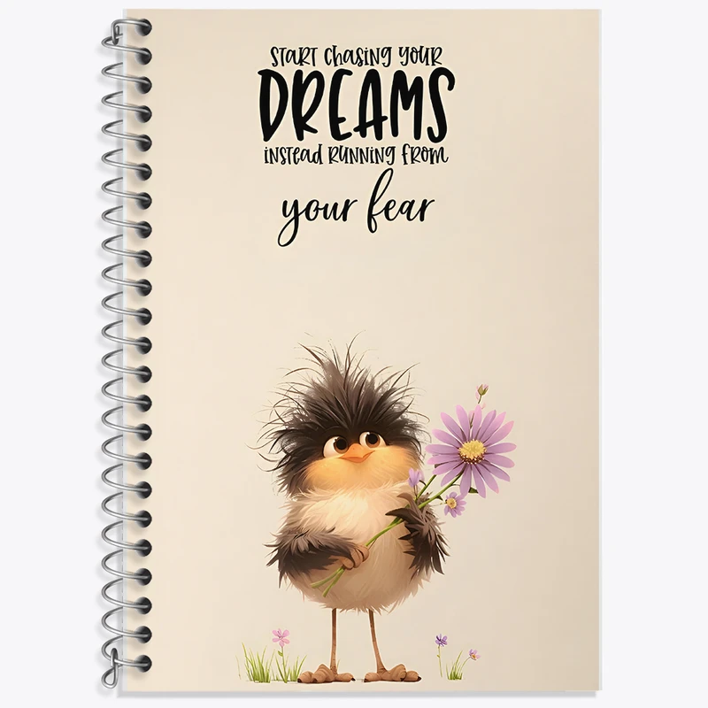 دفتر زبان 50 برگ خندالو مدل دو خط طرح انگیزشی  کد F5843