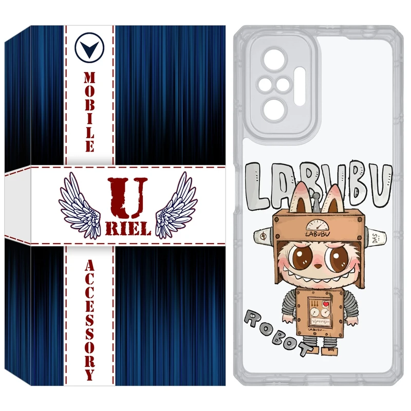 کاور یوریل قاب مدل Clear کد 121 طرح لبوبو Labubu مناسب برای گوشی موبایل شیائومی Redmi Note 10 Pro / Note 10 Pro Max