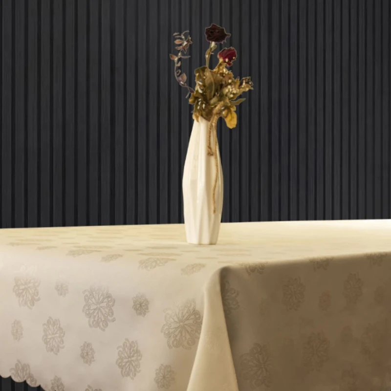 رومیزی رزین تاژ مدل اسنو مربع سایز 150x150 سانتی‌متر