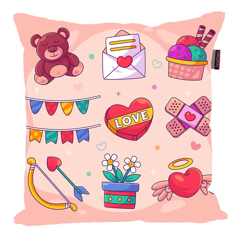 کوسن پاد آفرین مدل عشق طرح LOVE کد PK30874
