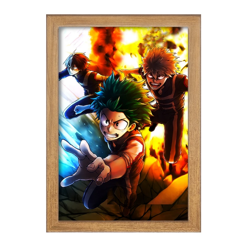 تابلو خندالو مدل باکوگو و دکو و شوتو انیمه آکادمی قهرمان من  کد 11587