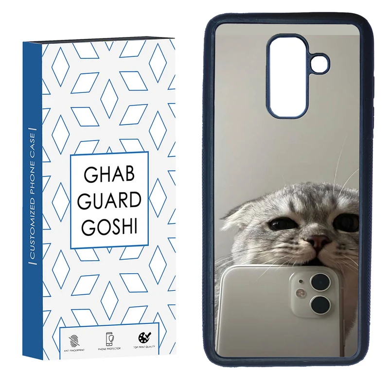 کاور قاب گارد گوشی طرح گربه سلفی کد TPU-206 مناسب برای گوشی موبایل سامسونگ Galaxy A6 Plus