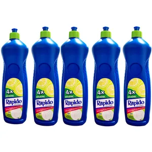 مایع ظرفشویی راپیدو مدل hygienic با رایحه لیمو حجم 1000 میلی لیتر  بسته 5 عددی
