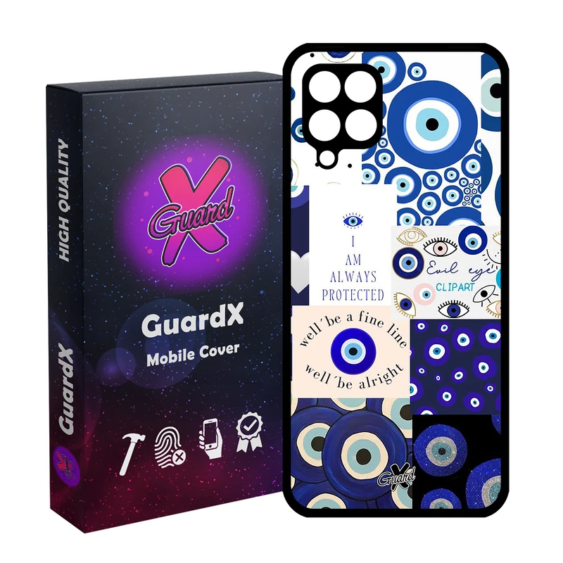 کاور گارد ایکس طرح چشم نظر مدل Glass10430 مناسب برای گوشی موبایل سامسونگ Galaxy A22 4G