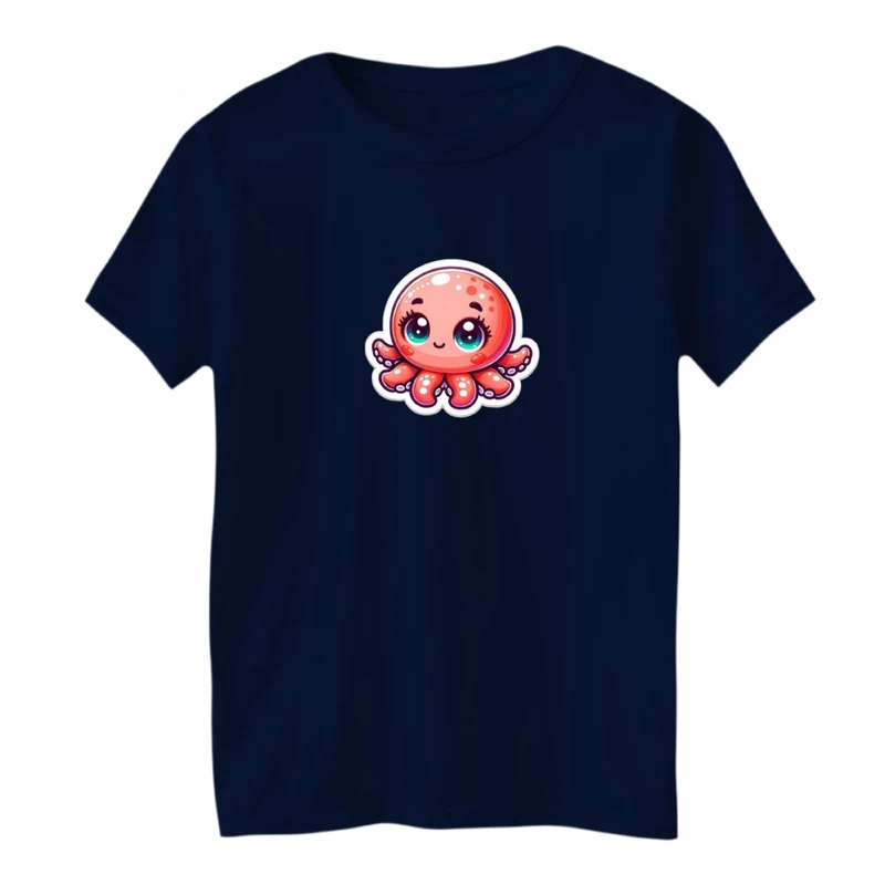 تی شرت آستین کوتاه بچگانه مدل هشت پا کارتونی کد 01