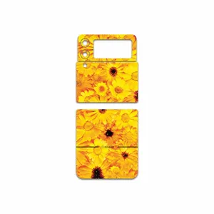 MAHOOT Yellow-Flower Cover Sticker for Samsung Galaxy Z Flip3 5G