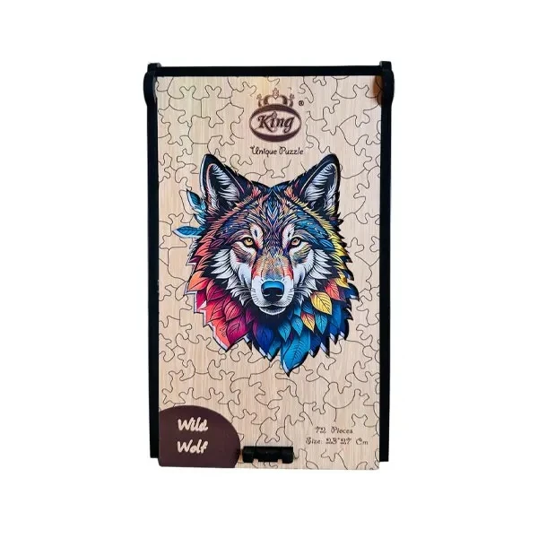 پازل 92 تکه کینگ مدل گرگ وحشی مناسب رده سنی برای 8 سال به بالا
