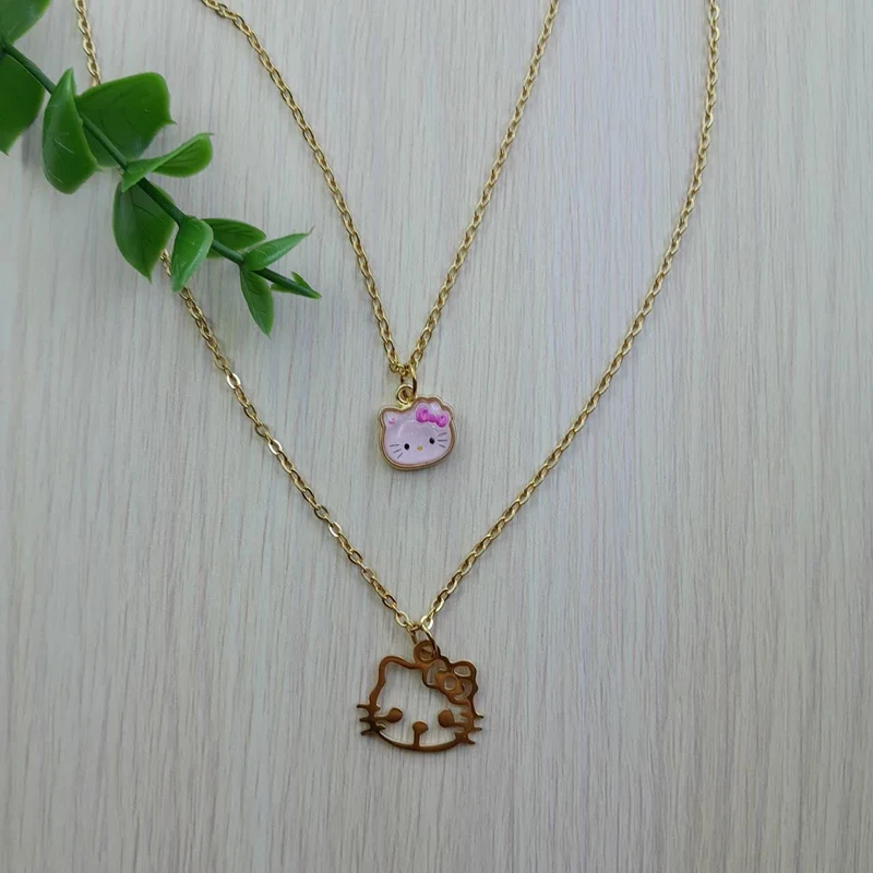 عکس شماره 3 : گردنبند دخترانه مدل کیتی طرح پیشی کد m0345