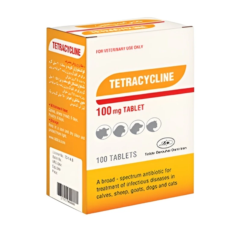 قرص تتراسایکلین حیوانات و پرندگان تولید دارو مدل هیدروکلراید 100 میلی گرم بسته 100 عددی