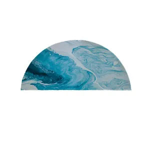  پادری مدل نیم دایره طرح آبرنگی کد 9299 سایز 90×45 سانتی متر