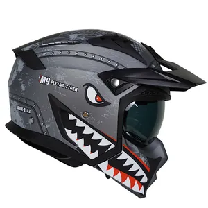 کلاه کاسکت فک جدا راپیدو مدل اسکورپین طرح Shark 890