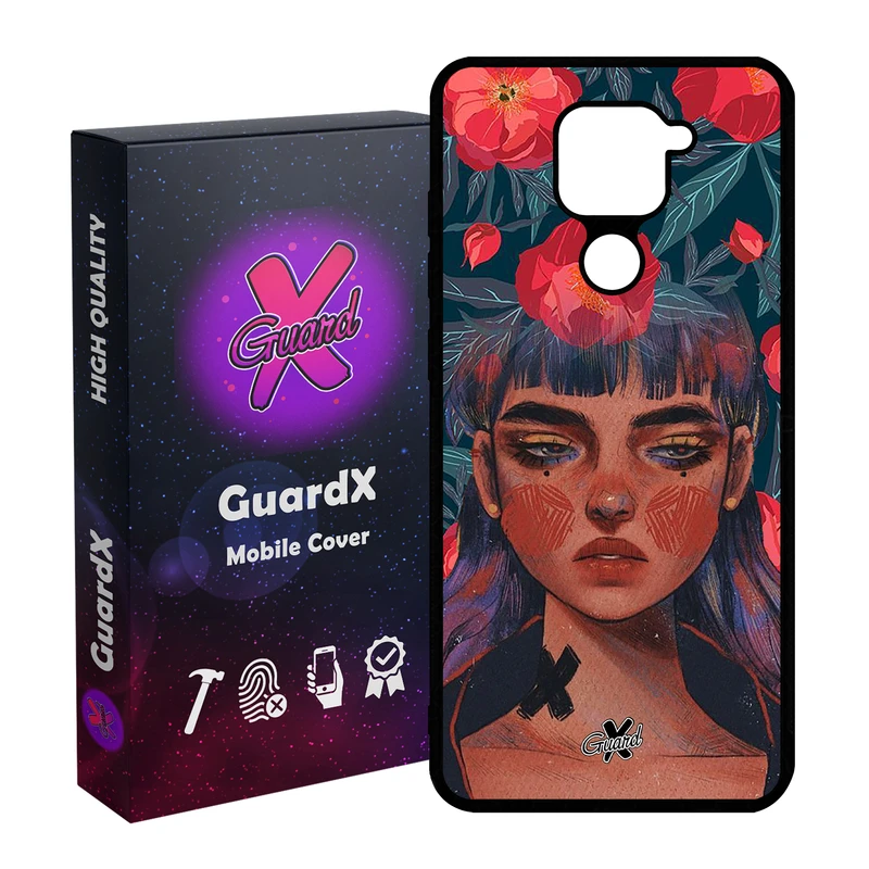 کاور گارد ایکس طرح Girl مدل Glass10334 مناسب برای گوشی موبایل شیائومی Redmi Note 9