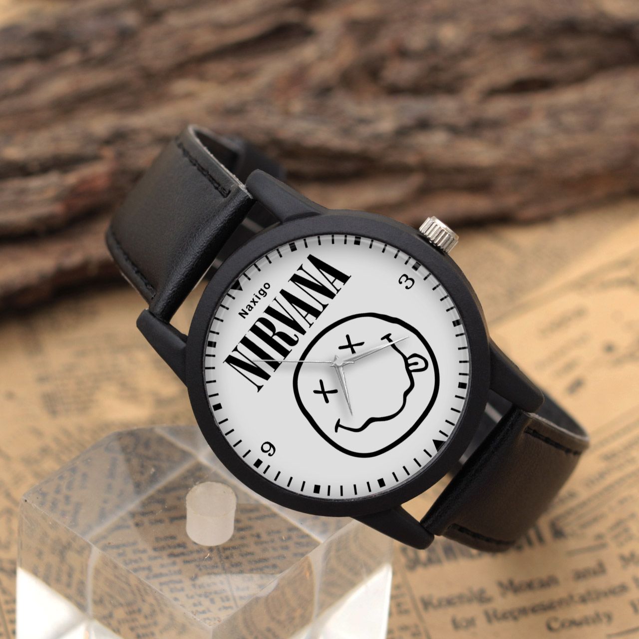 ساعت مچی عقربه ای ناکسیگو طرح Nirvana کد LF4216 -  - 4