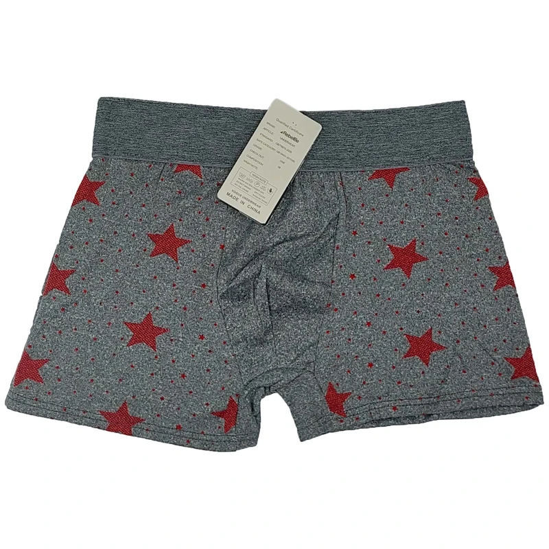 شورت مردانه مدل پادار ملانژ ستاره کد 1033