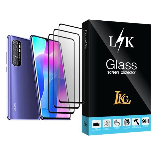 محافظ صفحه نمایش ال کا جی مدل LK Glass MIX003 مناسب برای گوشی موبایل شیائومی Mi Note 10 Lite بسته سه عددی