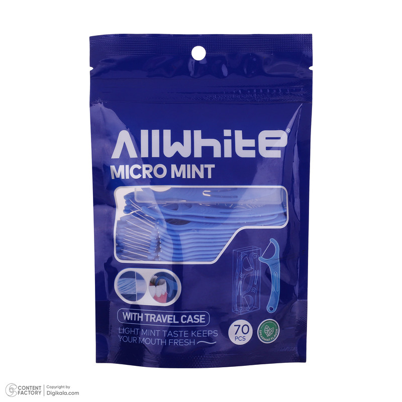 نخ دندان آل وایت مدل micro mint بسته 70 عددی نخ دندان آل وایت مدل micro mint بسته 70 عددی
