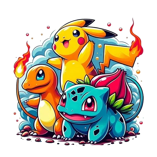 استیکر پارچه و لباس پاد آفرین طرح کارتونی پیکاچو کد 1714