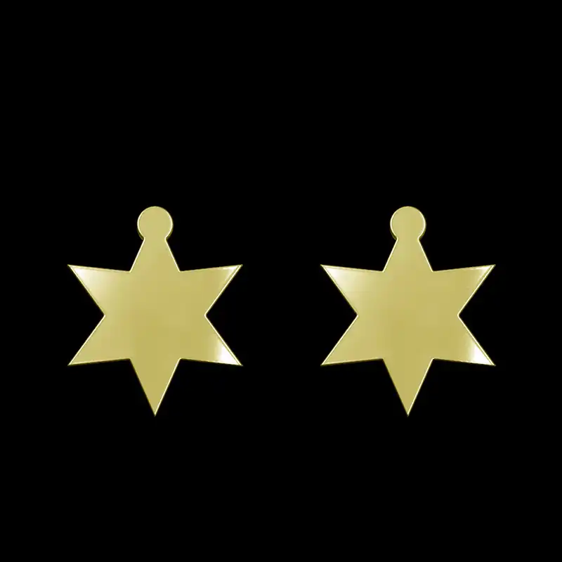 گوشواره طلا 18 عیار زنانه مدوپد مدل ستاره کد GA1-15365