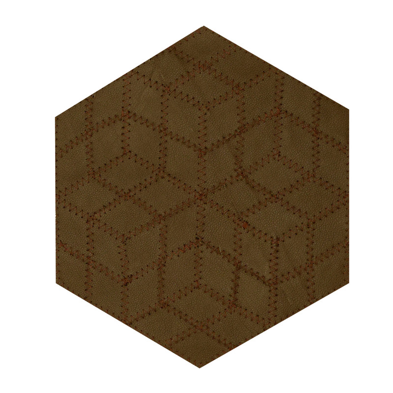 رومیزی کلاژ چرم و پوست مدل شش ضلعی کد 0013