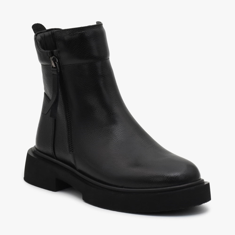 نیم بوت زنانه چرم تهران مدل D75