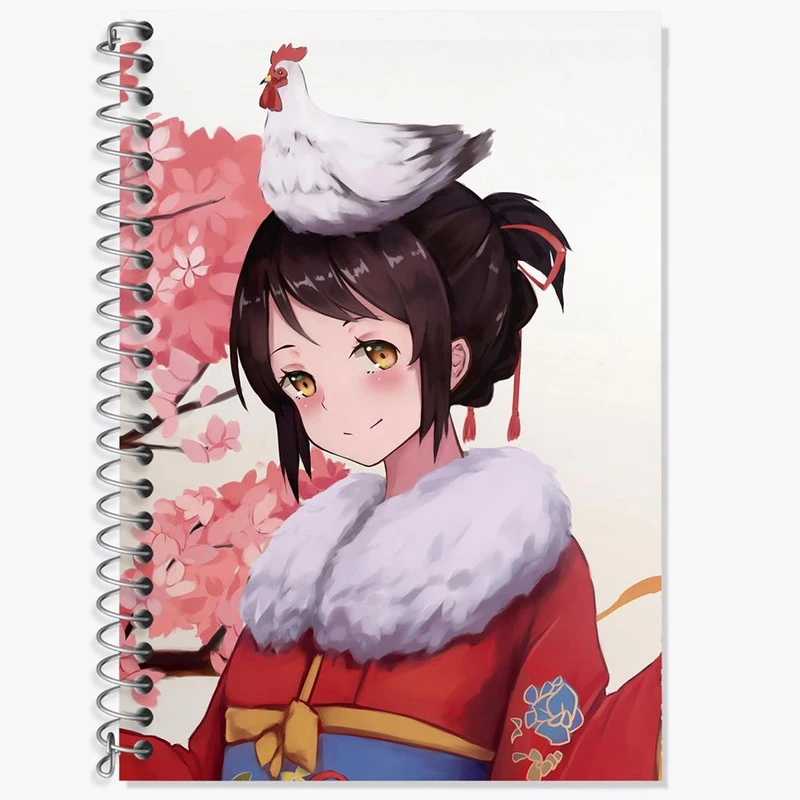 دفتر لغت 50 برگ خندالو مدل میتسویا میامیزو انیمه یورنیم Your Name کد 16262