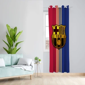 پرده مدل اتاق کودک مخمل پانچی طرح بارسلونا کد 4224 سایز 140x280 سانتی متر