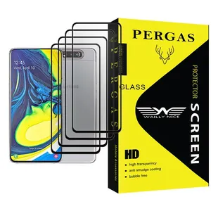 Waily Nice Pergas Glass MIX004 Screen Protector For Samsung Galaxy A80 Pack Of 4