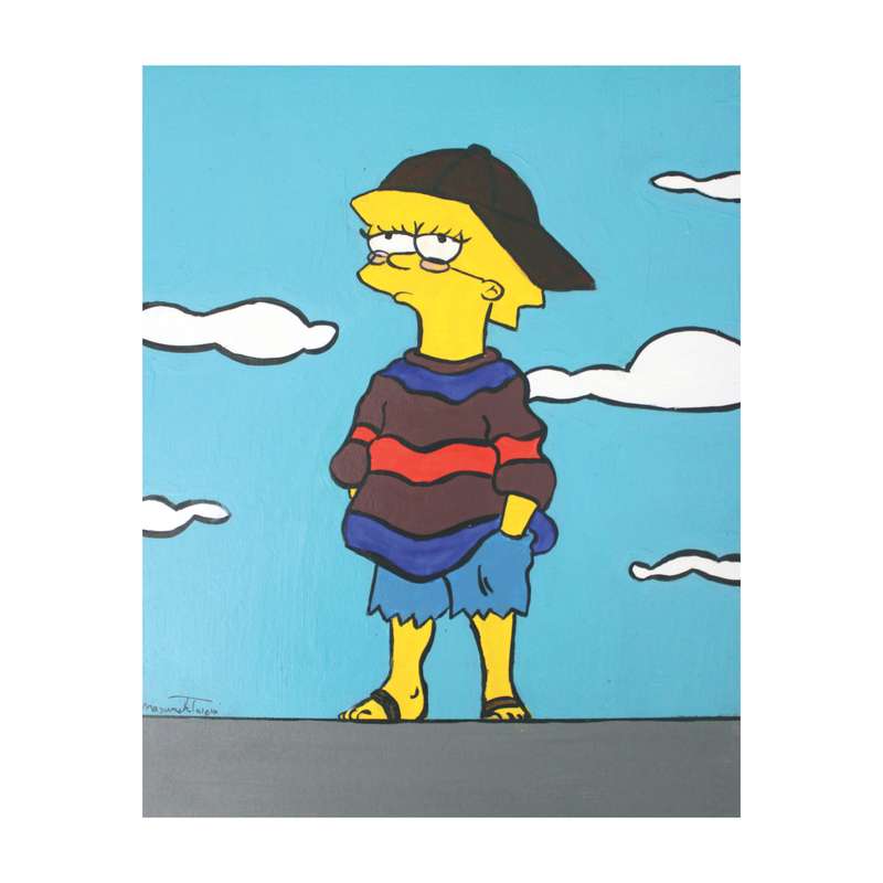تابلو نقاشی اکریلیک مدل The Simpsons کد 01