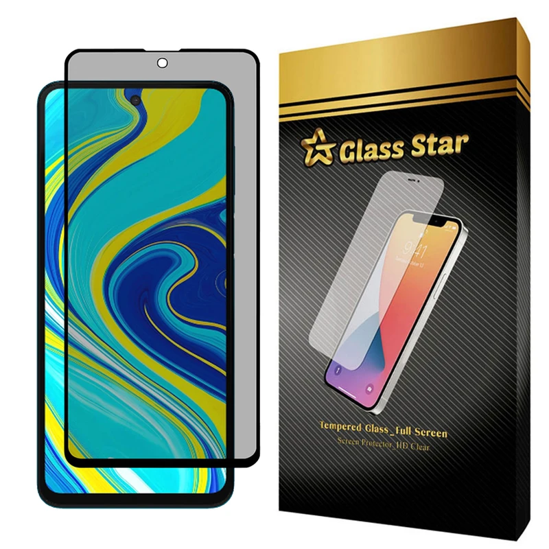  محافظ صفحه نمایش حریم شخصی گلس استار مدل PRF مناسب برای گوشی موبایل شیائومی Redmi Note 9 Pro Max