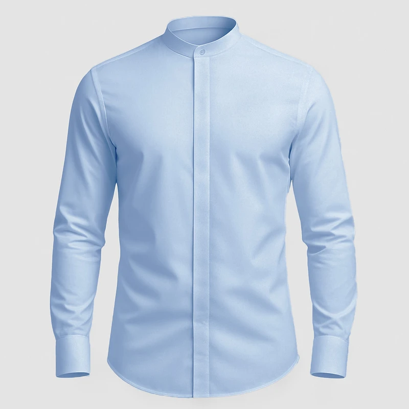 پیراهن آستین بلند یقه دیپلمات مردانه ابراف مدل الوند کد ABE