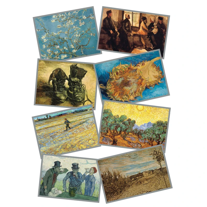 استیکر لپ تاپ طرح نقاشی های معروف اثر ونسان ون گوگ کد 2153 مجموعه 8 عددی