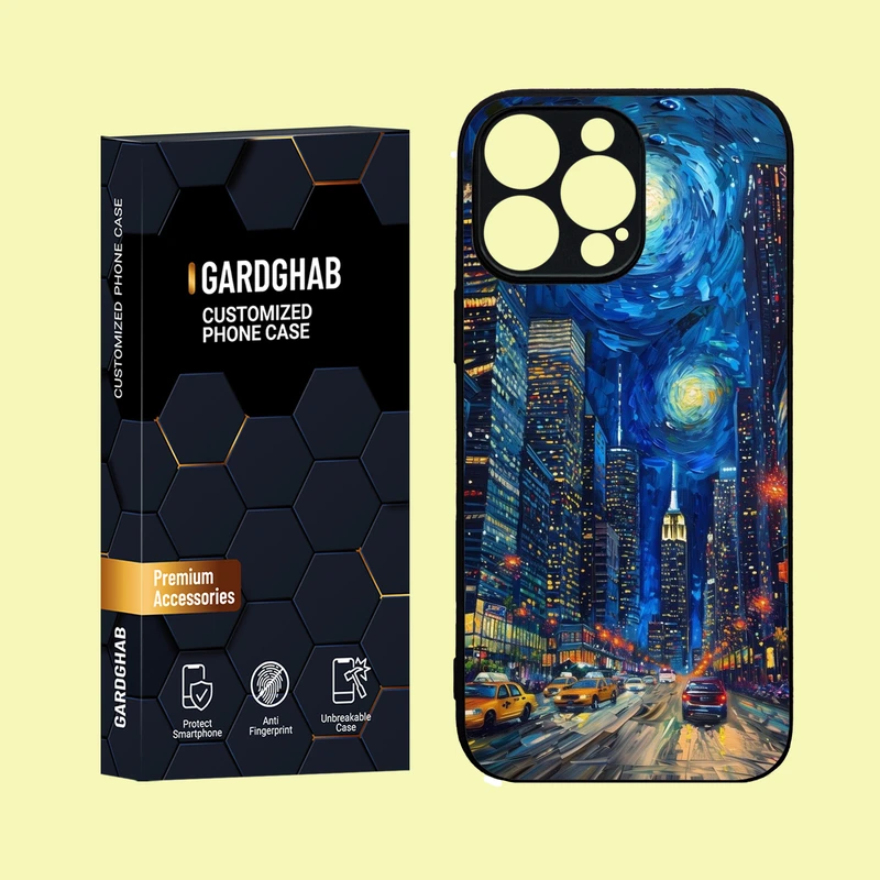 کاور گارد قاب مدل دور ژله ای پشت گلس هنری  مناسب برای گوشی موبایل  اپل  iPhone 16 Pro Max